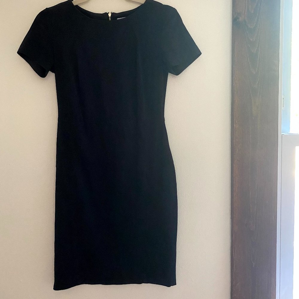 Katherine Barclay Faux Suede Navy Dress